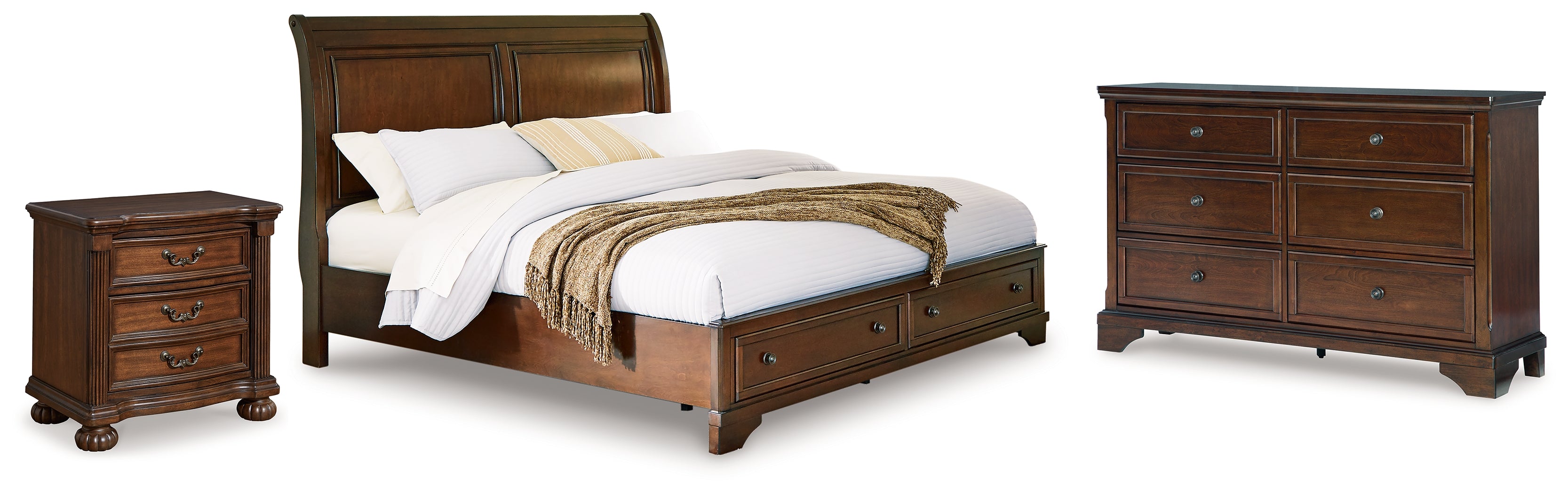 Diamond Furniture - Ashley Furniture - Trellington Queen Storage Bed, Dresser and Nightstand - Queen Storage Bed, Dresser and Nightstand - B716B4