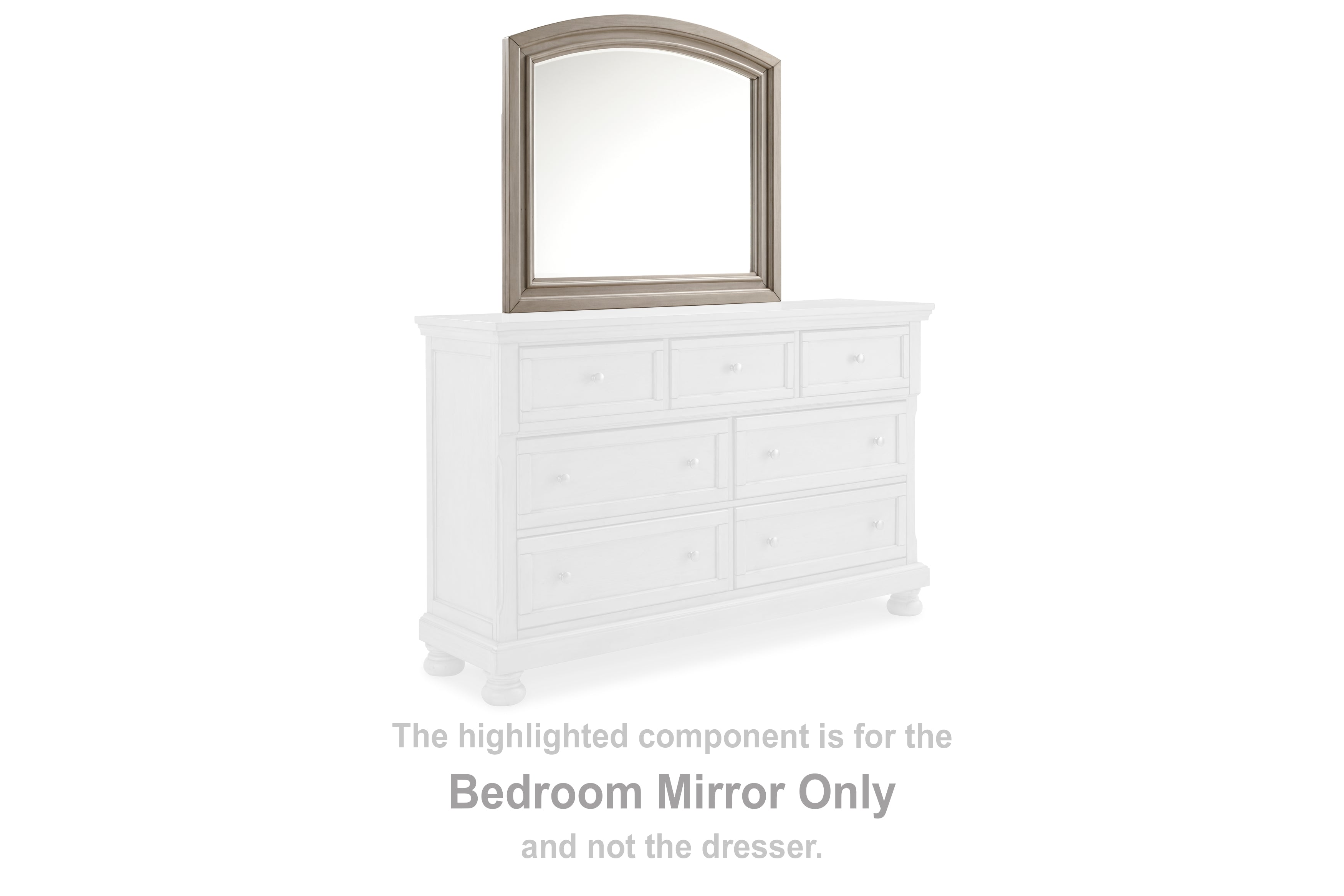 Diamond Furniture - Ashley Furniture - Lettner Bedroom - Bedroom Mirror / Light Gray - B733-36