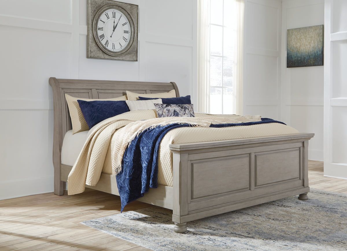 Diamond Furniture - Ashley Furniture - Lettner California King Sleigh Bed - California King Sleigh Bed - B733B36