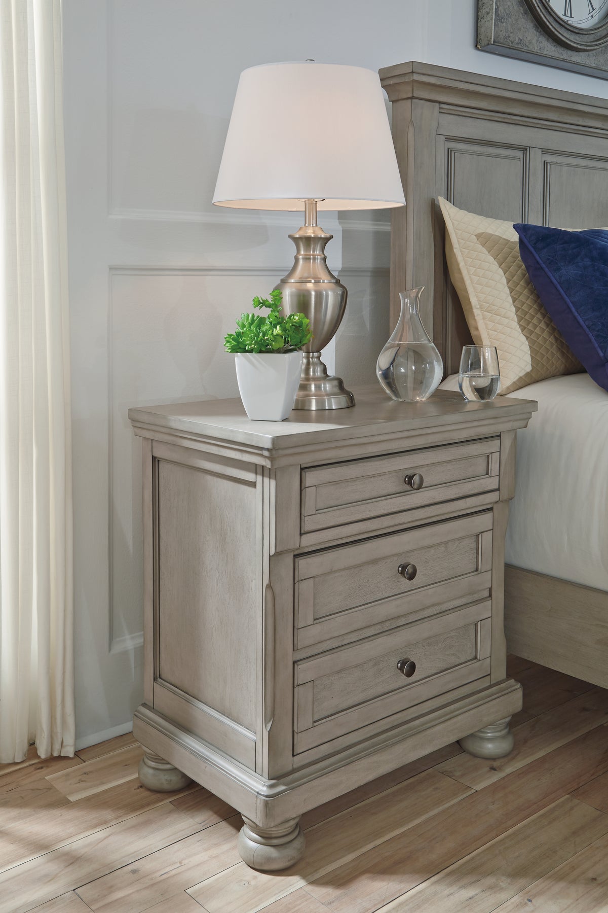 Diamond Furniture - Ashley Furniture - Lettner Nightstand - Two Drawer Night Stand - B733-92
