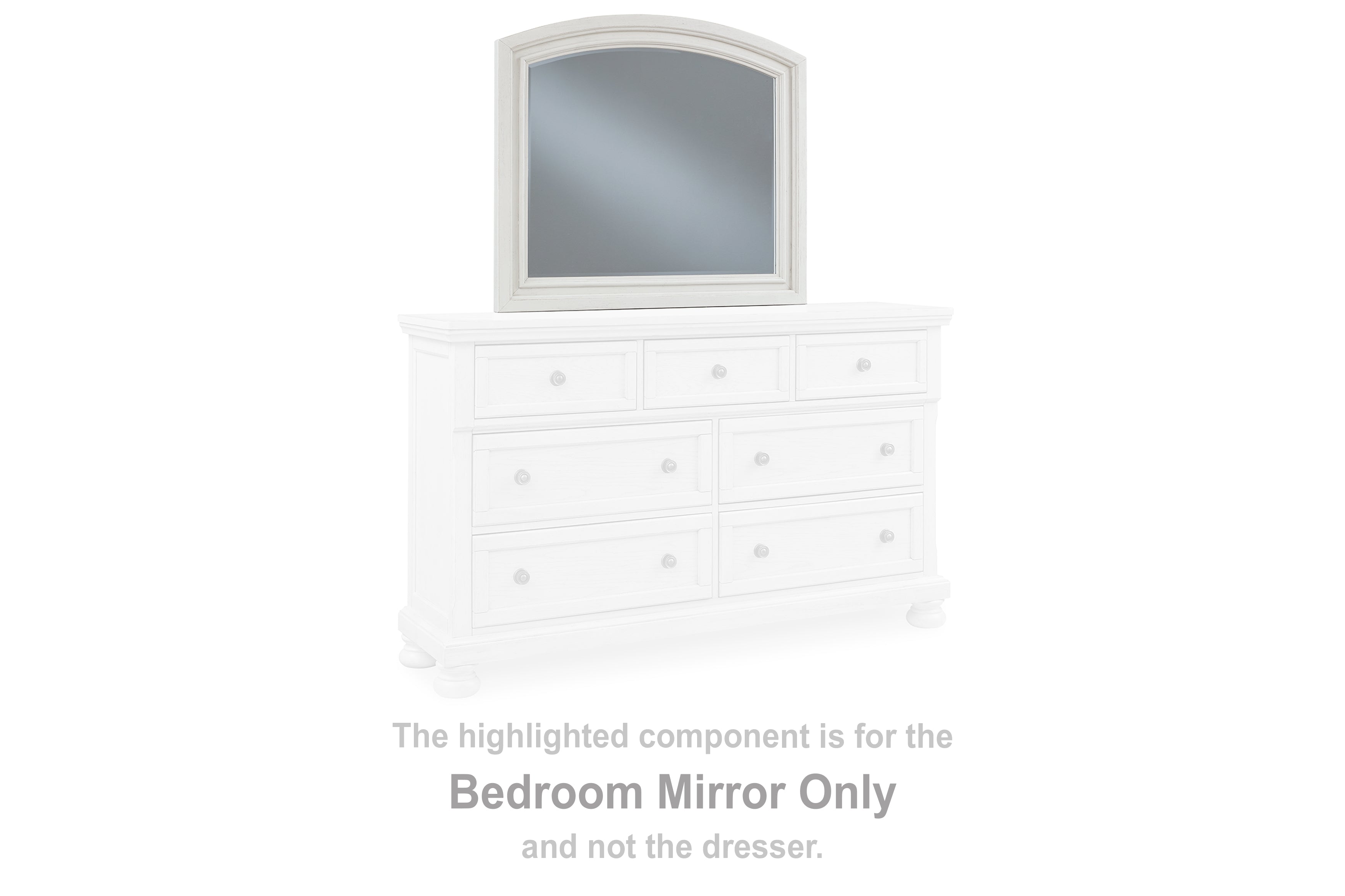 Diamond Furniture - Ashley Furniture - Robbinsdale Bedroom - Bedroom Mirror / Antique White - B742-36