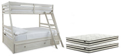 Diamond Furniture - Ashley Furniture - Robbinsdale Twin over Full with Storage and Mattresses - Twin over Full with Storage and Mattresses - B742B39