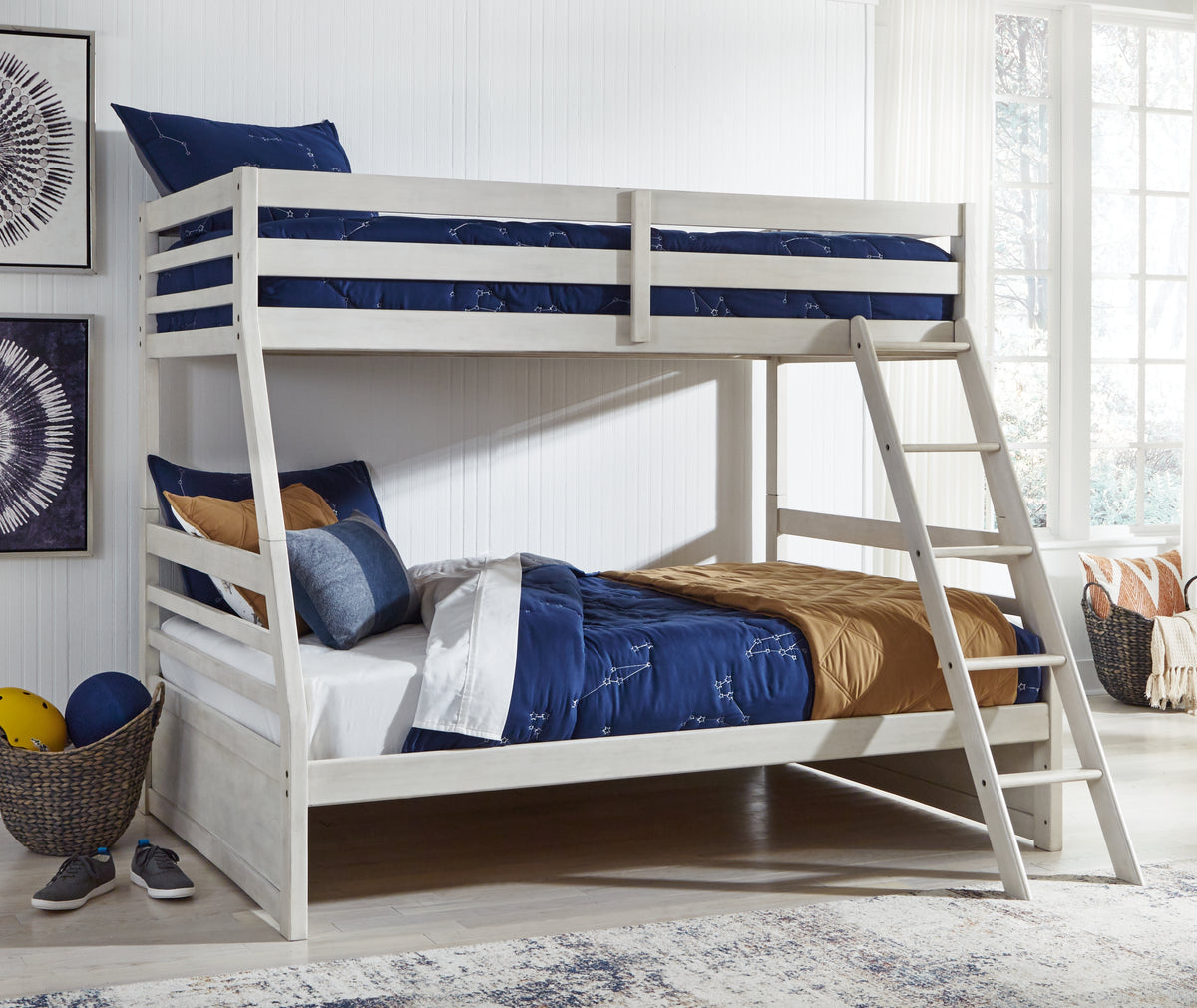 Diamond Furniture - Ashley Furniture - Robbinsdale Twin over Full Bunk Bed - Twin over Full Bunk Bed - B742B17