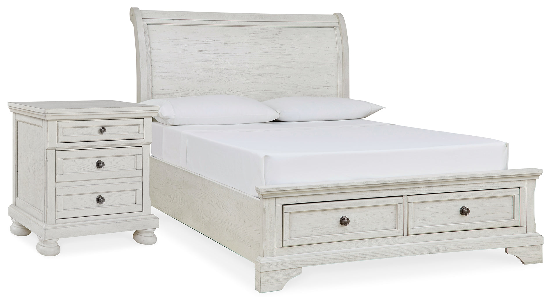 Diamond Furniture - Ashley Furniture - Robbinsdale Full Storage Bed and Nightstand - Full Storage Bed and Nightstand - B742B33