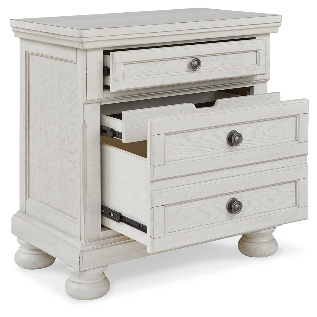 Robbinsdale Full Storage Sleigh Bed, Dresser, Mirror, Chest and Nightstand