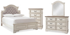 Diamond Furniture - Ashley Furniture - Realyn Full Panel Bed, Dresser, Mirror and Chest - Full Panel Bed, Dresser, Mirror and Chest - B743B80