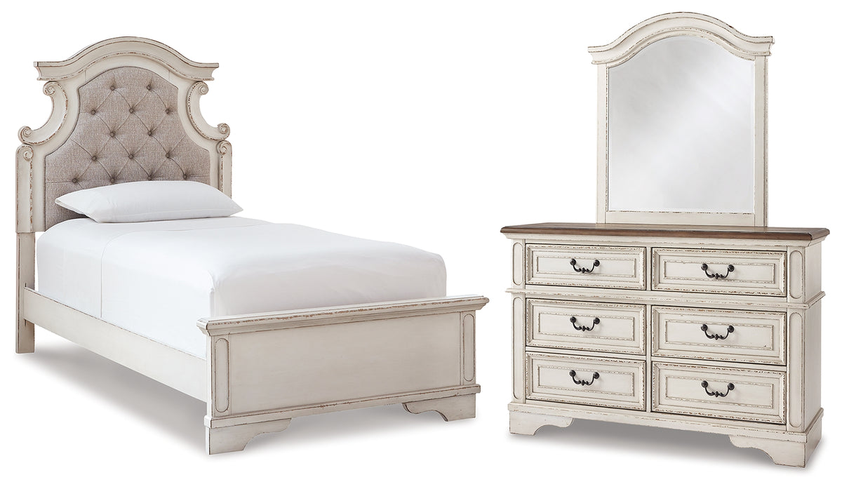 Diamond Furniture - Ashley Furniture - Realyn Twin Bed, Dresser and Mirror - Twin Bed, Dresser and Mirror - B743B16