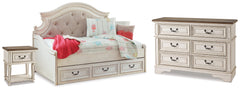 Diamond Furniture - Ashley Furniture - Realyn Twin Storage Daybed, Dresser and Nightstand - Twin Storage Daybed, Dresser and Nightstand - B743B92