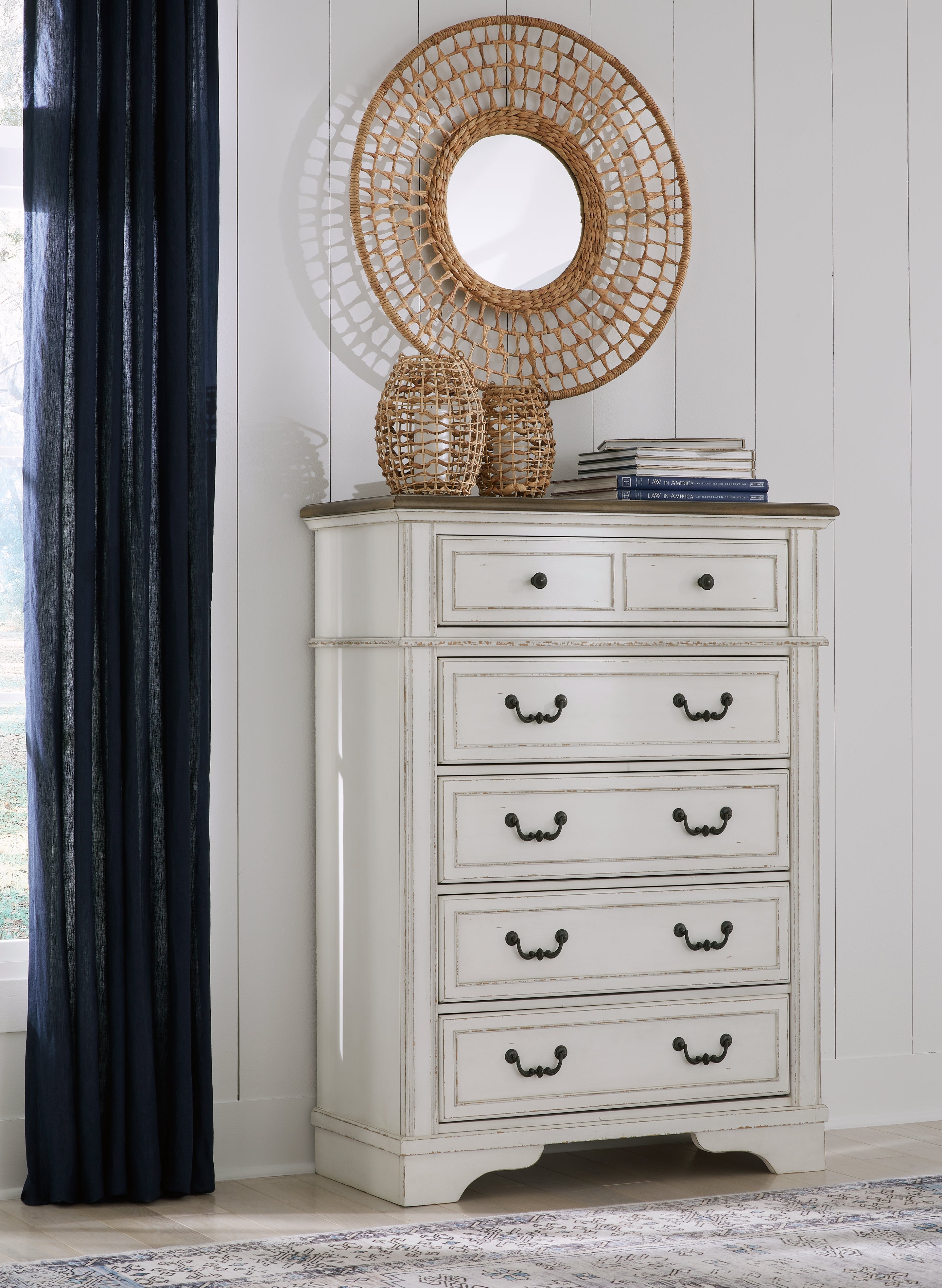Diamond Furniture - Ashley Furniture - Blendon Bedroom - Five Drawer Chest / Two-tone - B747-46