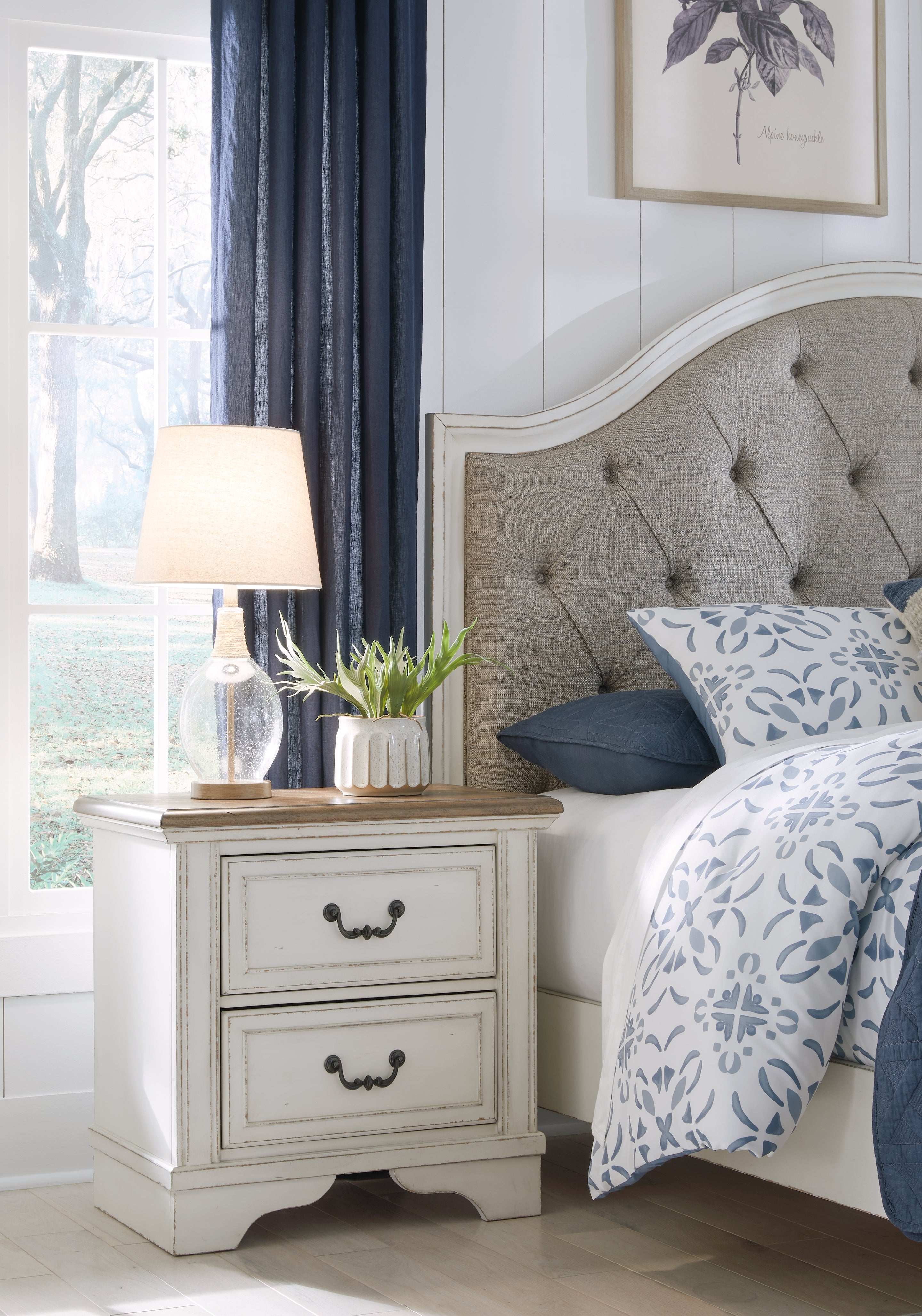 Diamond Furniture - Ashley Furniture - Blendon Bedroom - Two Drawer Night Stand / Two-tone - B747-92