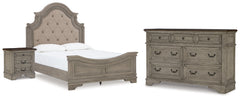 Diamond Furniture - Ashley Furniture - Lodenbay Queen Upholstered Panel Bed, Dresser and Nightstand - Queen Upholstered Panel Bed, Dresser and Nightstand - B751B13