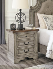 Diamond Furniture - Ashley Furniture - Lodenbay Nightstand - Three Drawer Night Stand - B751-93