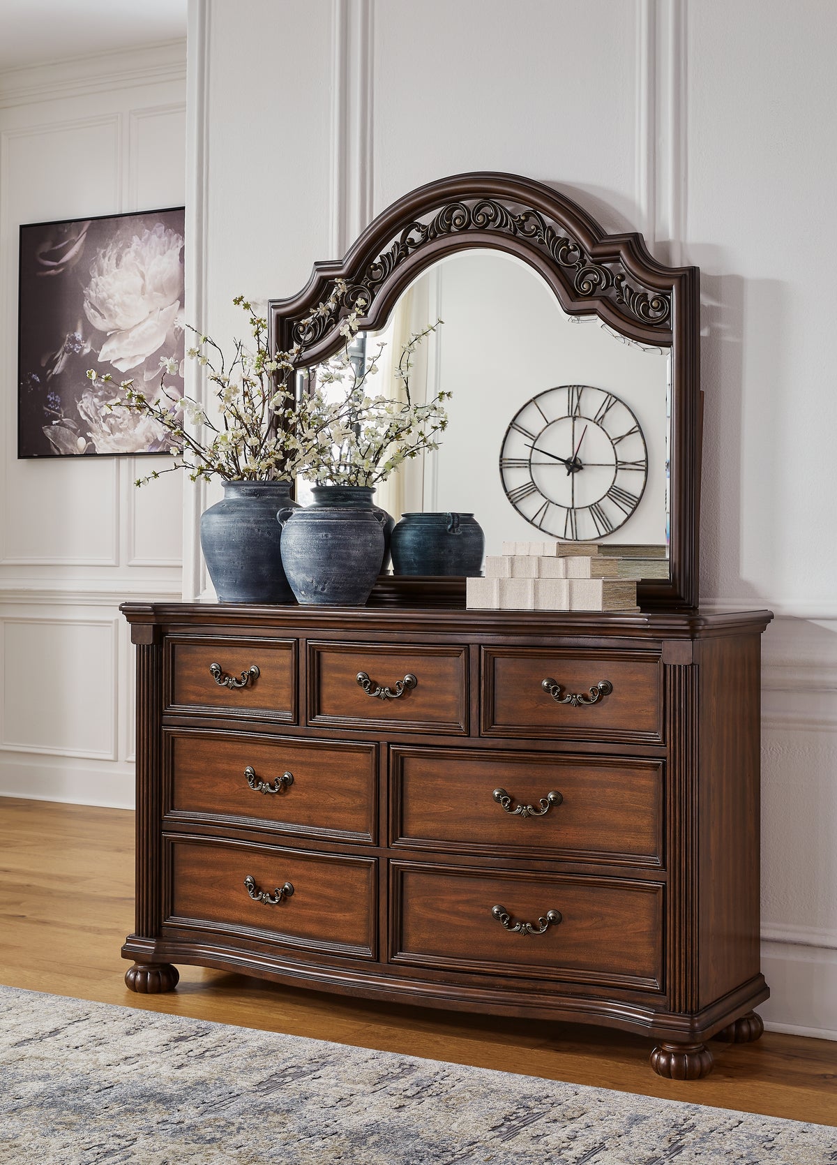 Diamond Furniture - Ashley Furniture - Lavinton Dresser and Mirror - Dresser and Mirror - B764B1