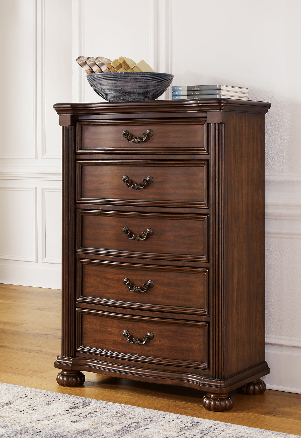 Diamond Furniture - Ashley Furniture - Lavinton Bedroom - Dresser and Mirror / Brown - B764B1