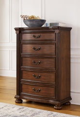 Diamond Furniture - Ashley Furniture - Lavinton Bedroom - Dresser and Mirror / Brown - B764B1
