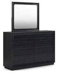 Londer California King Panel Bed, Dresser and Mirror