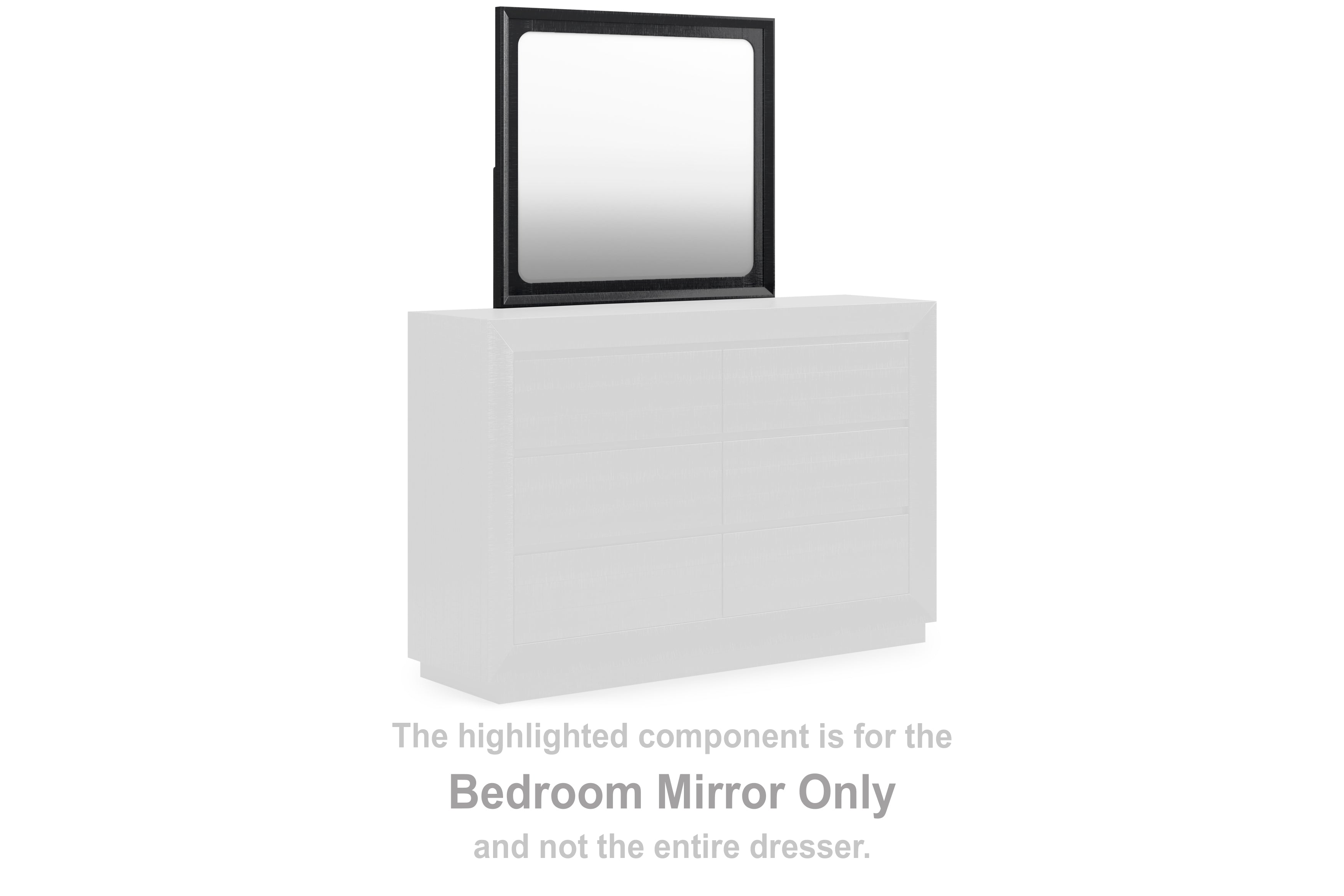 Diamond Furniture - Ashley Furniture - Londer Bedroom - Bedroom Mirror / Black - B768-36