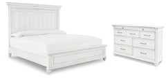 Diamond Furniture - Ashley Furniture - Kanwyn Queen Panel Bed and Dresser - Queen Panel Bed and Dresser - B777B37