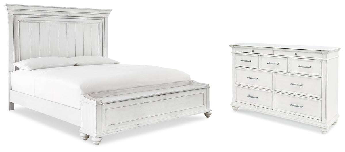 Diamond Furniture - Ashley Furniture - Kanwyn King Storage Panel Bed and Dresser - King Storage Panel Bed and Dresser - B777B24