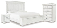 Diamond Furniture - Ashley Furniture - Kanwyn King Panel Storage Bed, Chest and Nightstand - King Panel Storage Bed, Chest and Nightstand - B777B30