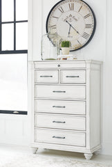 Diamond Furniture - Ashley Furniture - Kanwyn Bedroom - Queen Panel Bed / Whitewash - B777B4