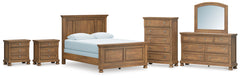 Feddinger Queen Panel Bed, Dresser, Mirror, Chest and 2 Nightstands
