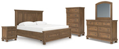 Diamond Furniture - Ashley Furniture - Feddinger King Panel Storage Bed, Dresser, Mirror, Chest and Nightstand - King Panel Storage Bed, Dresser, Mirror, Chest and Nightstand - PCB779B17