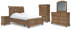 Diamond Furniture - Ashley Furniture - Feddinger Queen Sleigh Bed, Dresser, Mirror, Chest and Nightstand - Queen Sleigh Bed, Dresser, Mirror, Chest and Nightstand - PCB779B18
