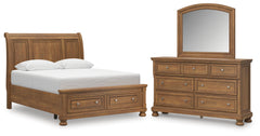 Diamond Furniture - Ashley Furniture - Feddinger Queen Sleigh Storage Bed, Dresser and Mirror - Queen Sleigh Storage Bed, Dresser and Mirror - PCB779B5