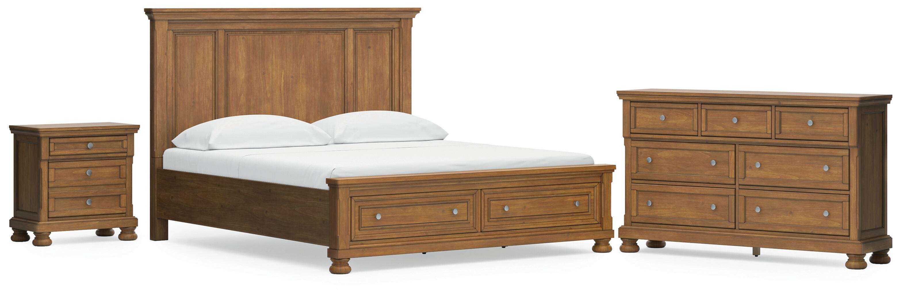Diamond Furniture - Ashley Furniture - Feddinger California King Panel Storage Bed, Dresser and Nightstand - California King Panel Storage Bed, Dresser and Nightstand - PCB779B20