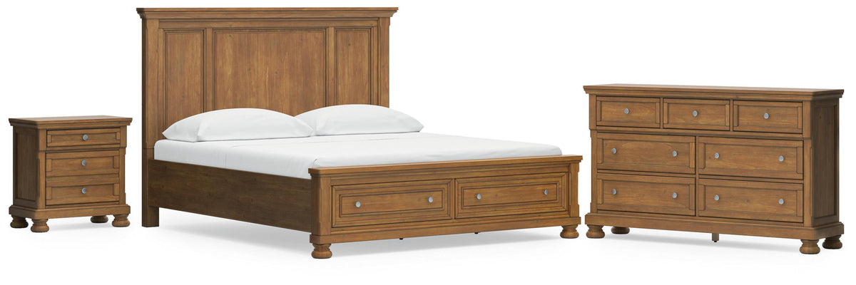 Diamond Furniture - Ashley Furniture - Feddinger California King Panel Storage Bed, Dresser and Nightstand - California King Panel Storage Bed, Dresser and Nightstand - PCB779B20