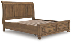 Diamond Furniture - Ashley Furniture - Feddinger California King Storage Sleigh Bed - California King Storage Sleigh Bed - PCB779B9