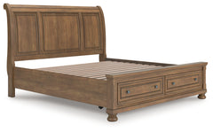 Diamond Furniture - Ashley Furniture - Feddinger King Storage Sleigh Bed - King Storage Sleigh Bed - PCB779B8