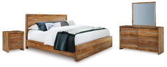 Diamond Furniture - Ashley Furniture - Dressonni Queen Panel Bed, Dresser, Mirror and Nightstand - Queen Panel Bed, Dresser, Mirror and Nightstand - B790B8