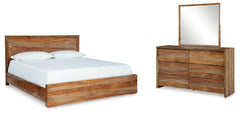 Diamond Furniture - Ashley Furniture - Dressonni King Panel Bed, Dresser and Mirror - King Panel Bed, Dresser and Mirror - B790B6