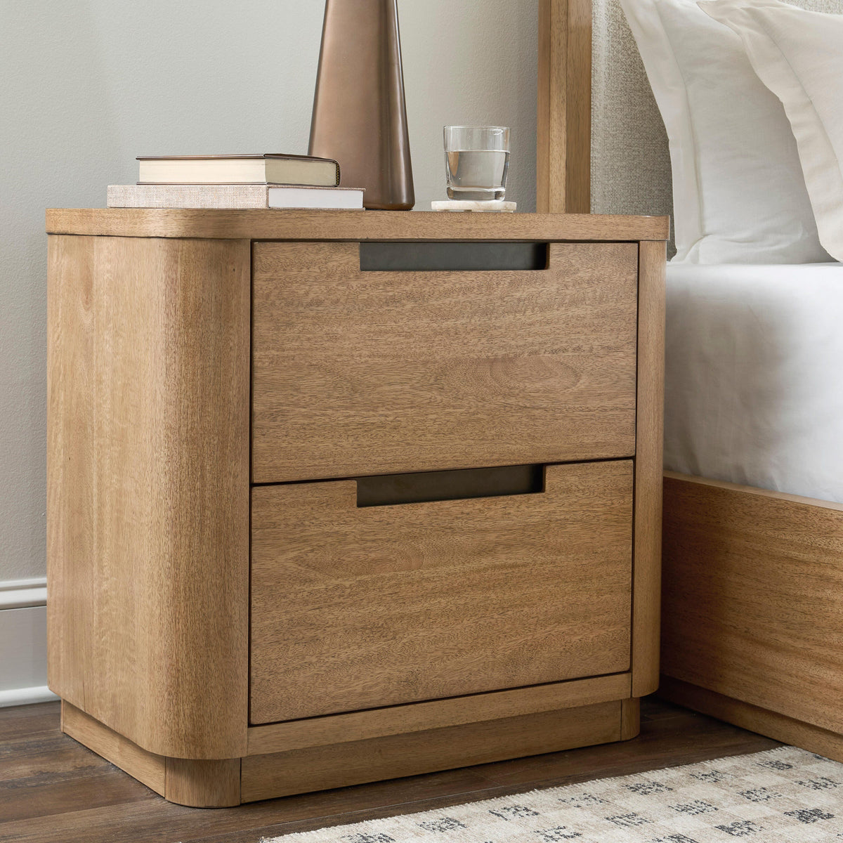 Diamond Furniture - Ashley Furniture - Pamaria Nightstand - Two Drawer Night Stand - PCB802-92