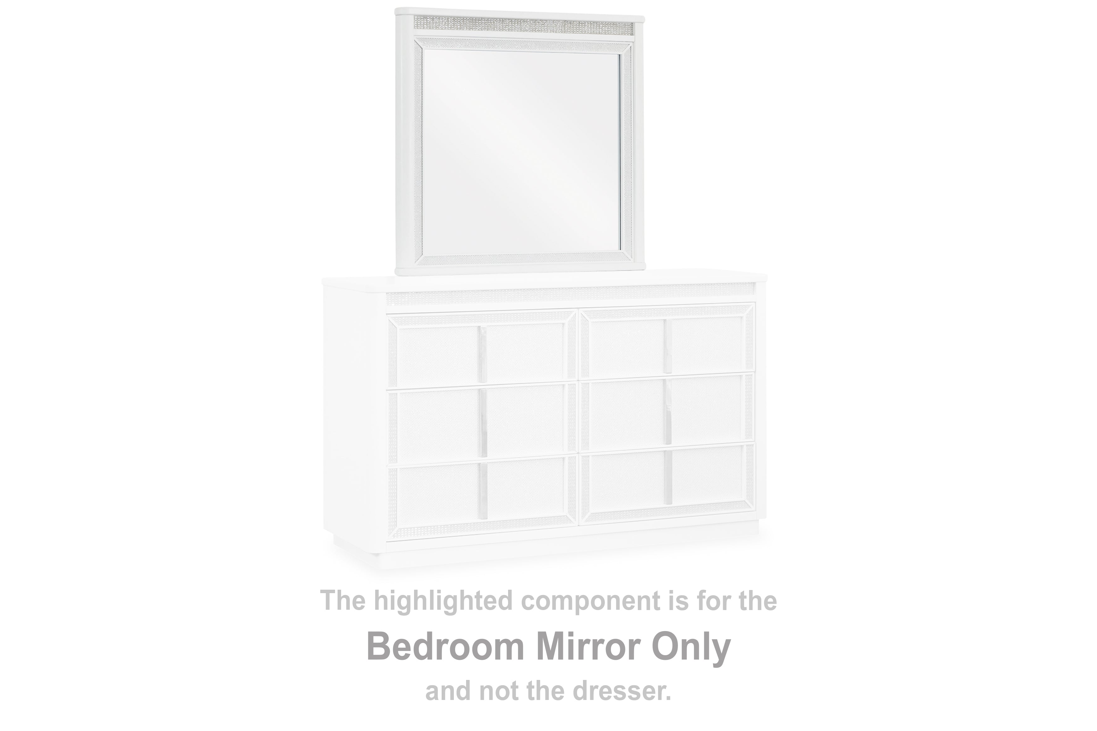 Diamond Furniture - Ashley Furniture - Chalanna Bedroom - Bedroom Mirror / White - B822-36