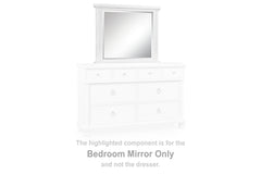 Diamond Furniture - Ashley Furniture - Rowlenstown Mirror - Bedroom Mirror / Antique White - PCB823-36