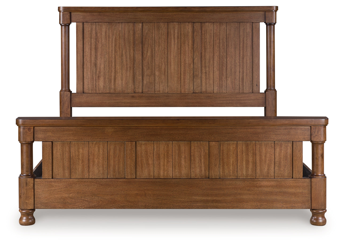 Diamond Furniture - Ashley Furniture - Rowlenstown Bedroom - California King Poster Bed / Brown - PCB824B5
