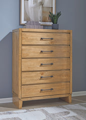 Diamond Furniture - Ashley Furniture - Sherbana Bedroom - Dresser and Mirror / Light Brown - B833B1
