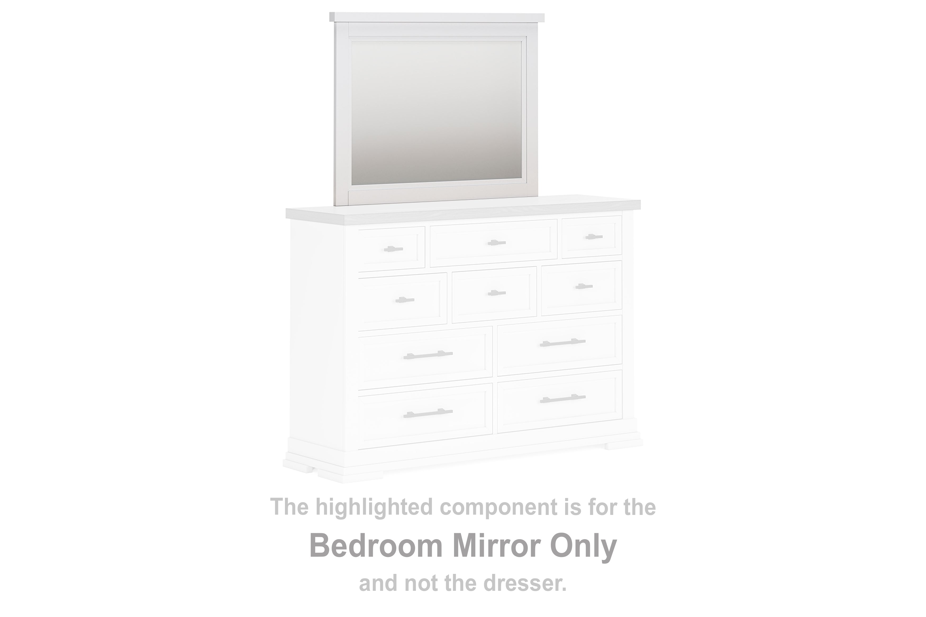 Diamond Furniture - Ashley Furniture - Ashbryn Bedroom - Bedroom Mirror / White/Natural - B844-36