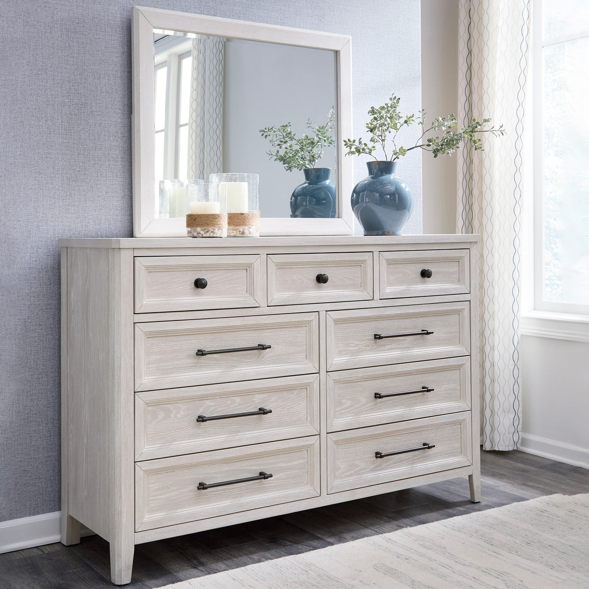 Diamond Furniture - Ashley Furniture - Darbonton Dresser and Mirror - Dresser and Mirror - PCB853B1