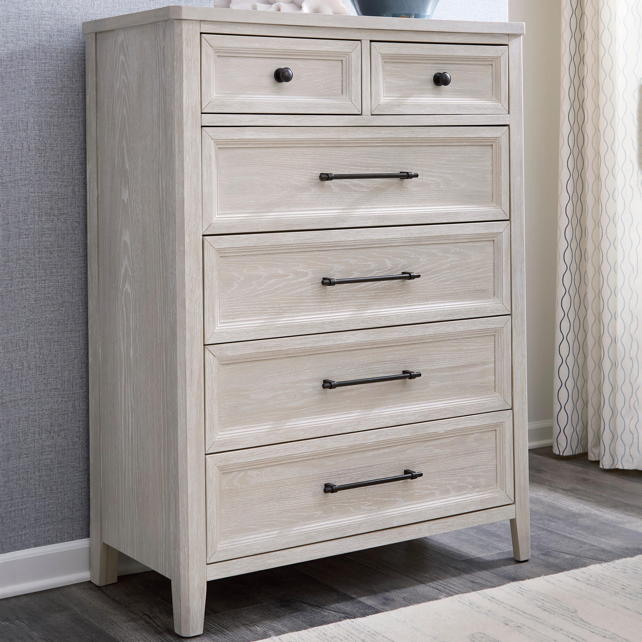 Diamond Furniture - Ashley Furniture - Darbonton Chest of Drawers - Six Drawer Chest - PCB853-46