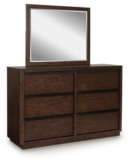 Dilenno Queen Canopy Bed, Dresser and Mirror