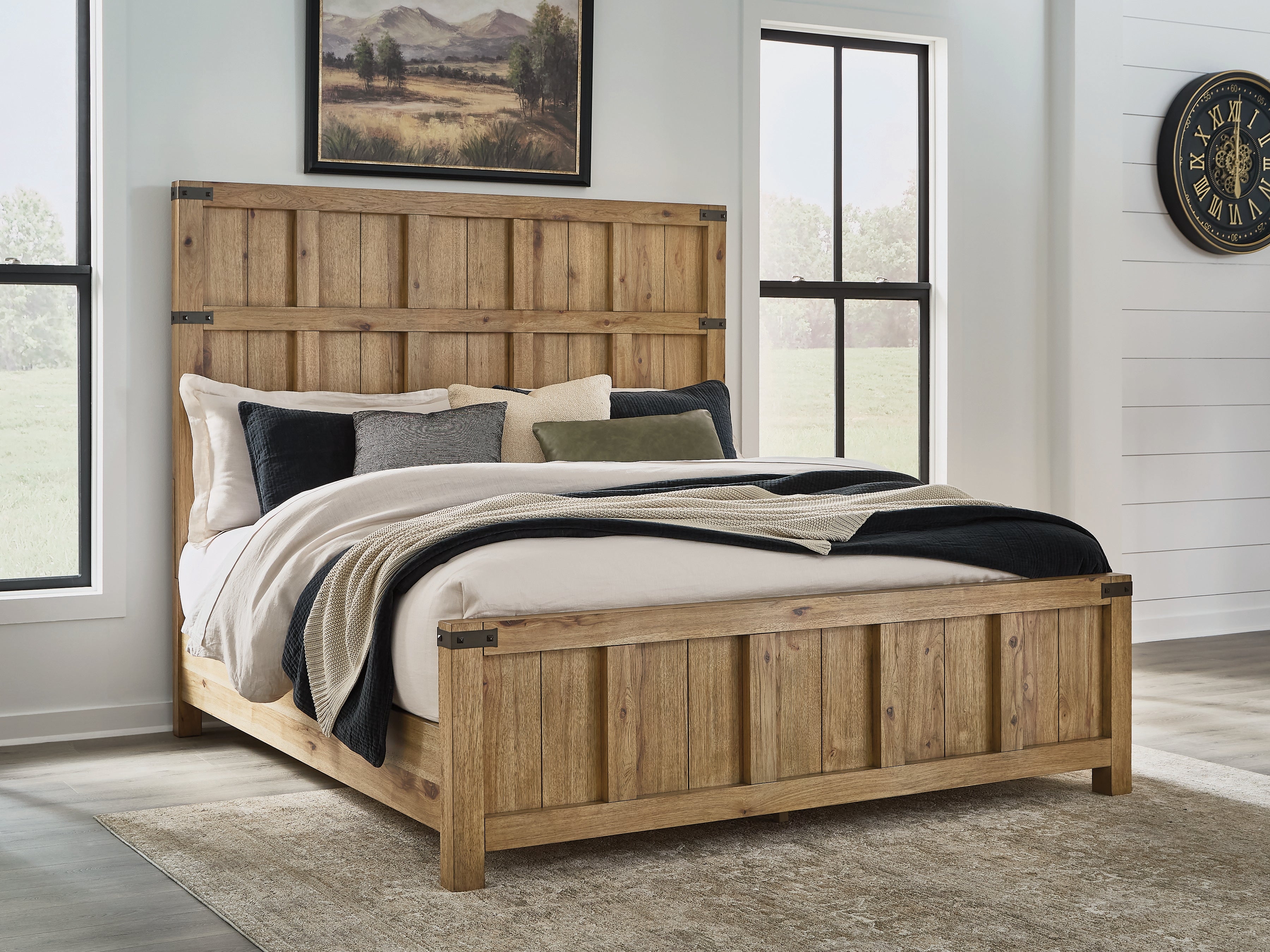Diamond Furniture - Ashley Furniture - Ridgester King Panel Bed - King Panel Bed - B858B6