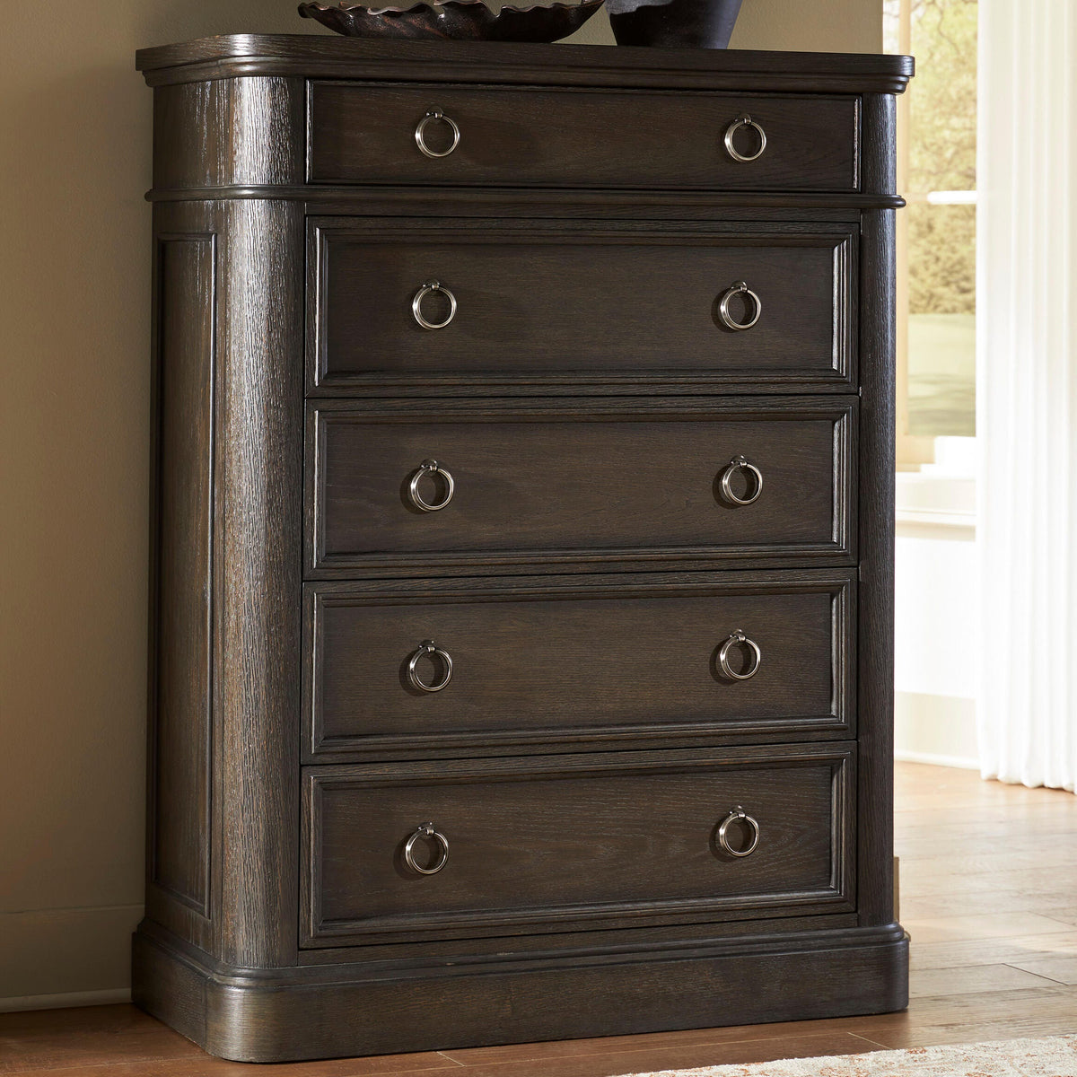 Diamond Furniture - Ashley Furniture - Wickenger Chest of Drawers - Five Drawer Chest - PCB889-46