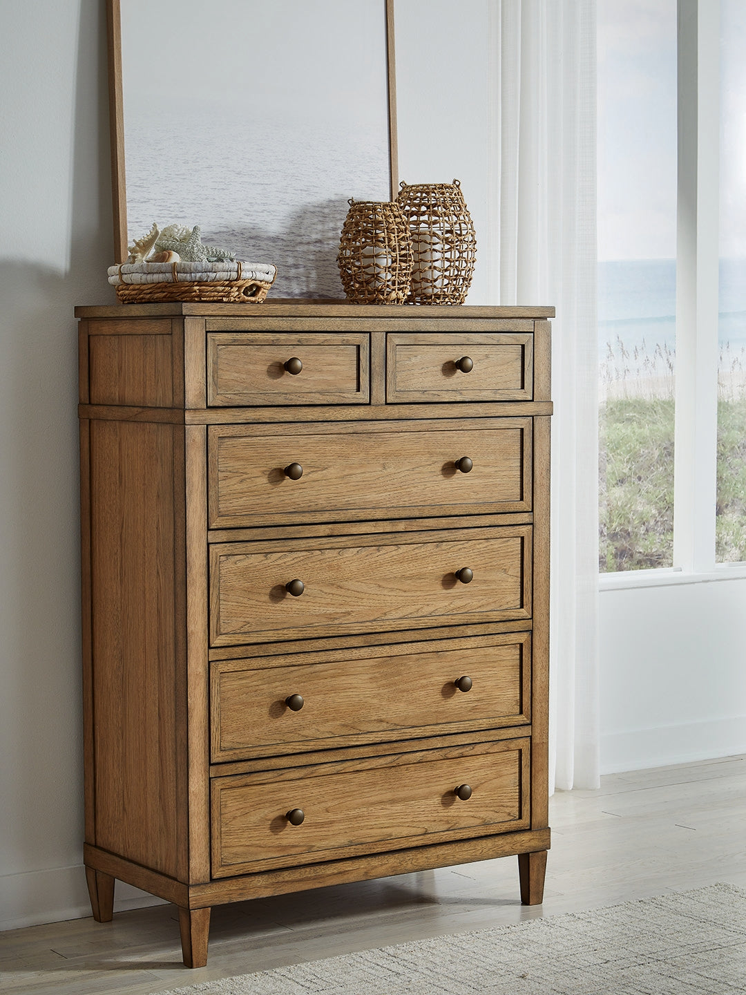Diamond Furniture - Ashley Furniture - Sharlance Bedroom - Six Drawer Chest / Brown - B895-46