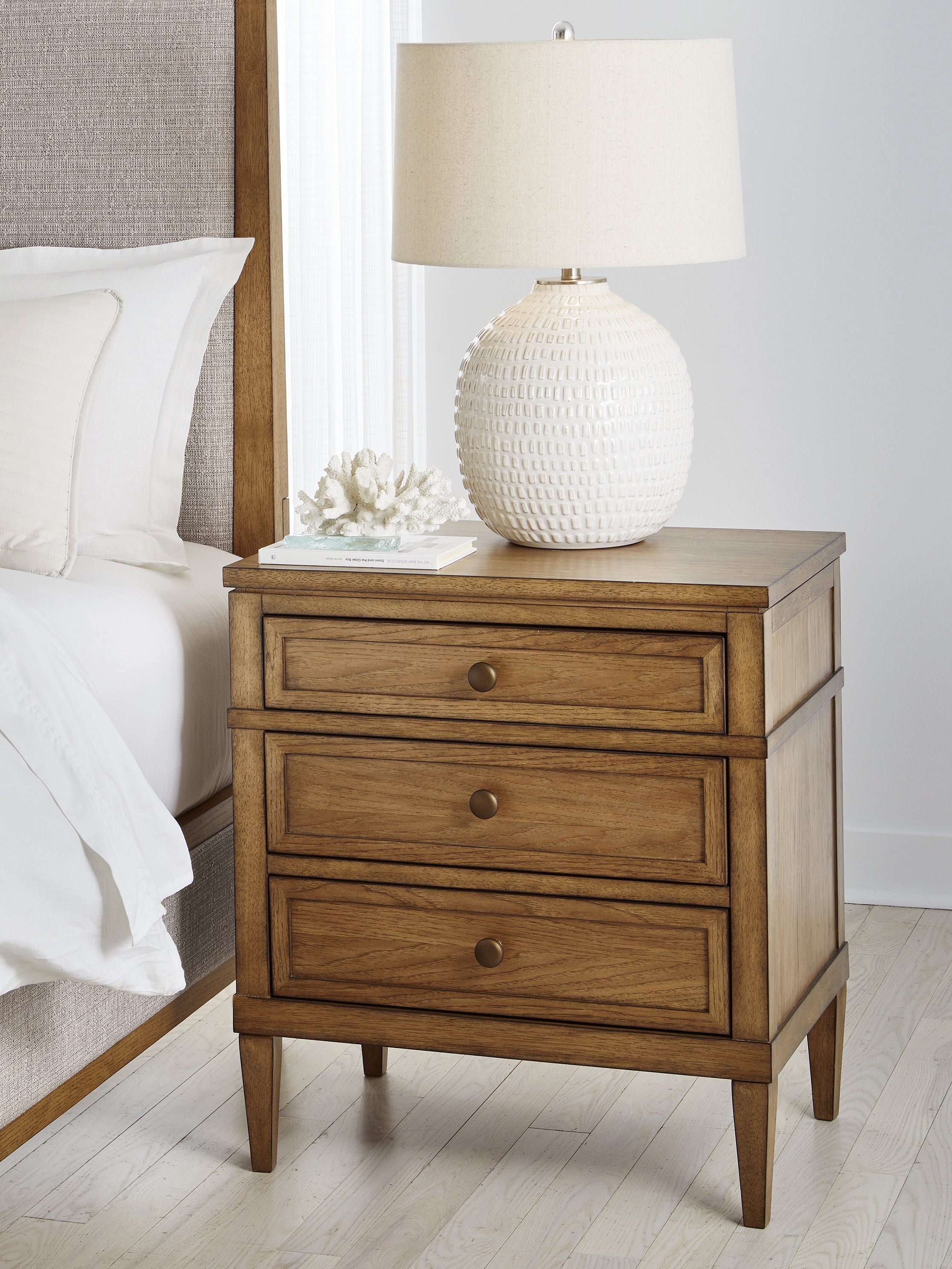 Diamond Furniture - Ashley Furniture - Sharlance Bedroom - Three Drawer Night Stand / Brown - B895-93