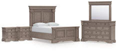 Diamond Furniture - Ashley Furniture - Blairhurst Queen Panel Bed, Dresser, Mirror and 2 Nightstands - Queen Panel Bed, Dresser, Mirror and 2 Nightstands - B916B10