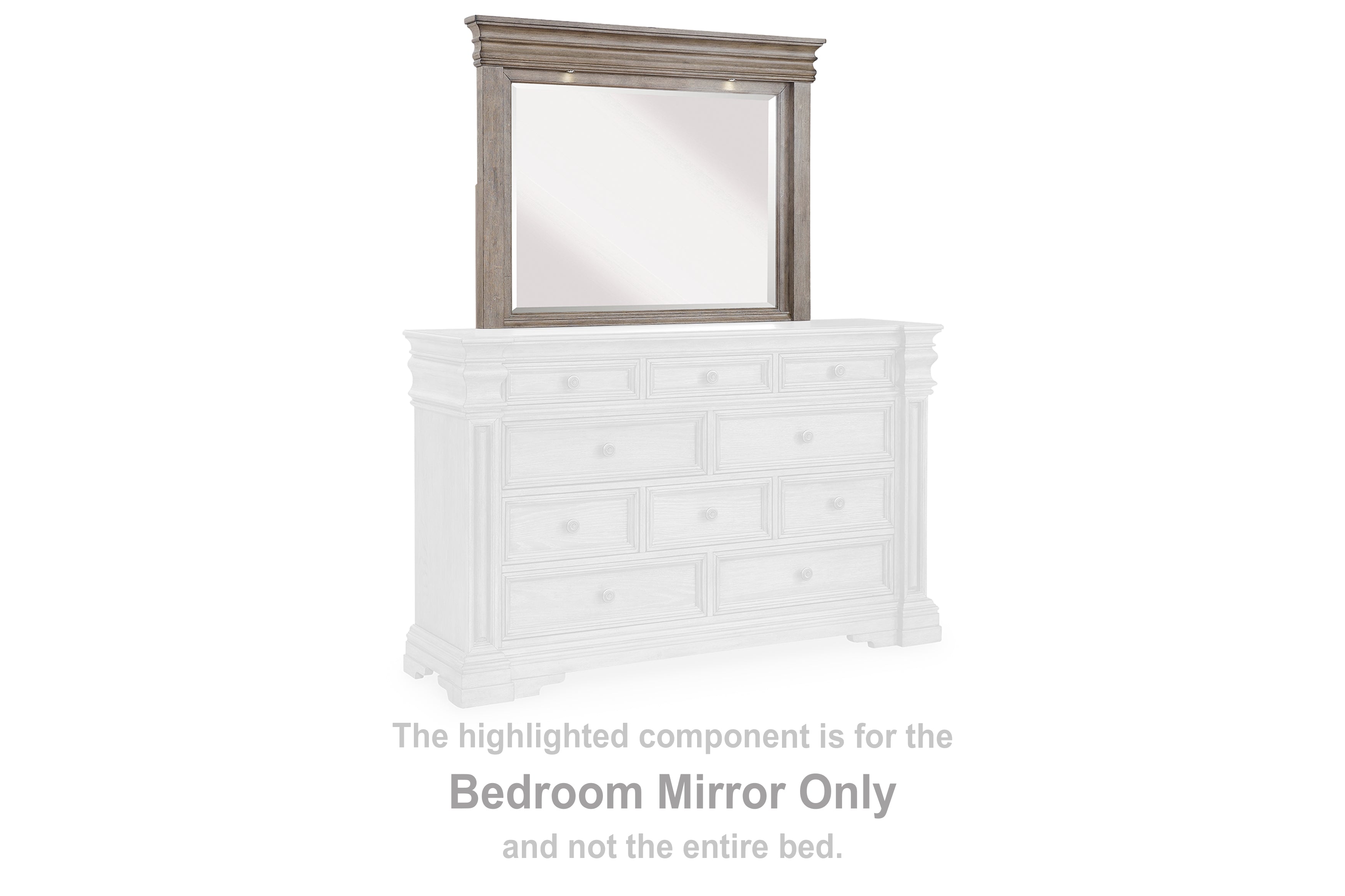 Diamond Furniture - Ashley Furniture - Blairhurst Bedroom - Bedroom Mirror / Light Grayish Brown - B916-36